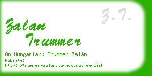 zalan trummer business card